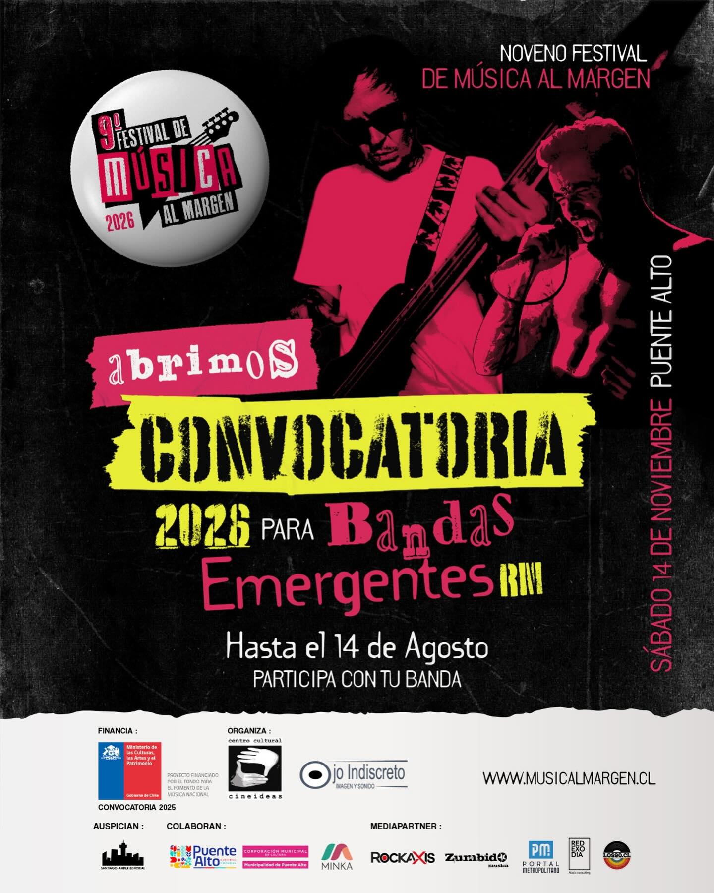 Festival de Música al Margen 2026: Convocatoria abierta